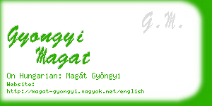 gyongyi magat business card